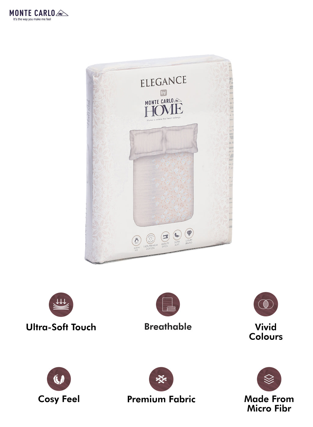 104 TC Cotton Double Bedsheet with 2 Pillow Covers - Updated - Updated - Updated