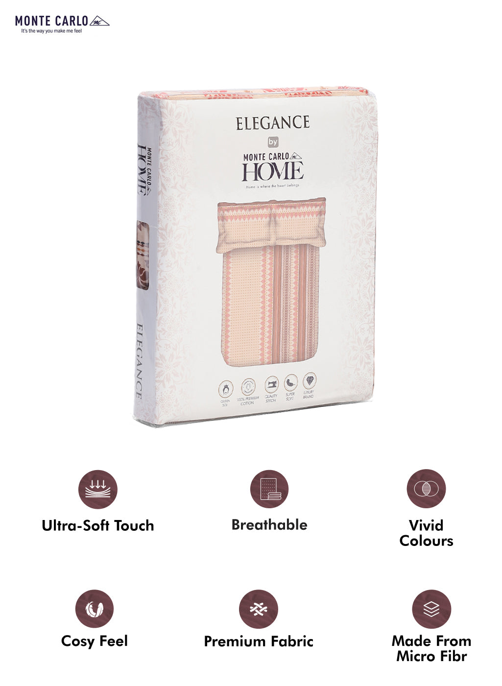 104 TC Cotton Double Bedsheet with 2 Pillow Covers - Updated - Updated