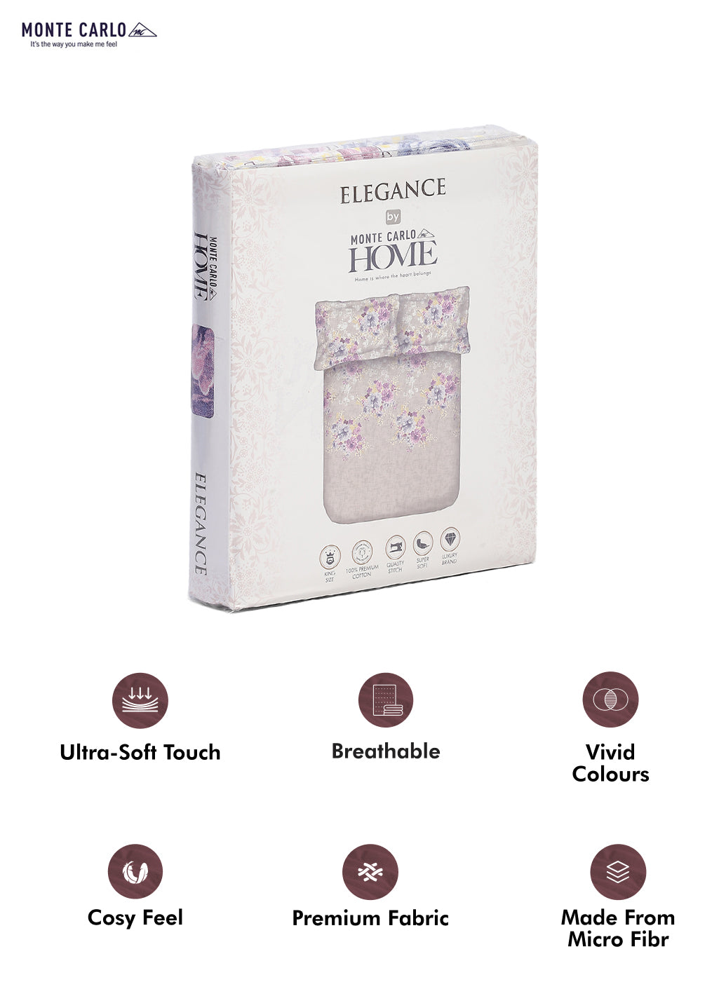 104 TC Cotton Double Bedsheet with 2 Pillow Covers - Updated - Updated - Updated