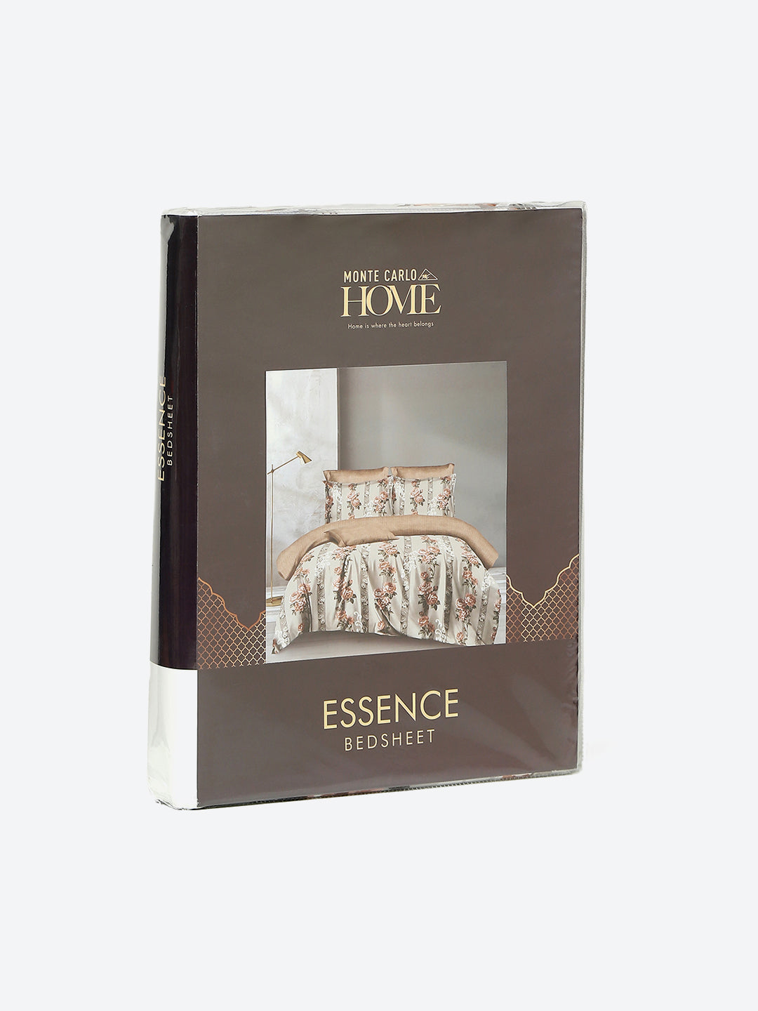 130 GSM Polyester Double Bed 1 Bedsheet with 2 Pillow Covers (Essence)