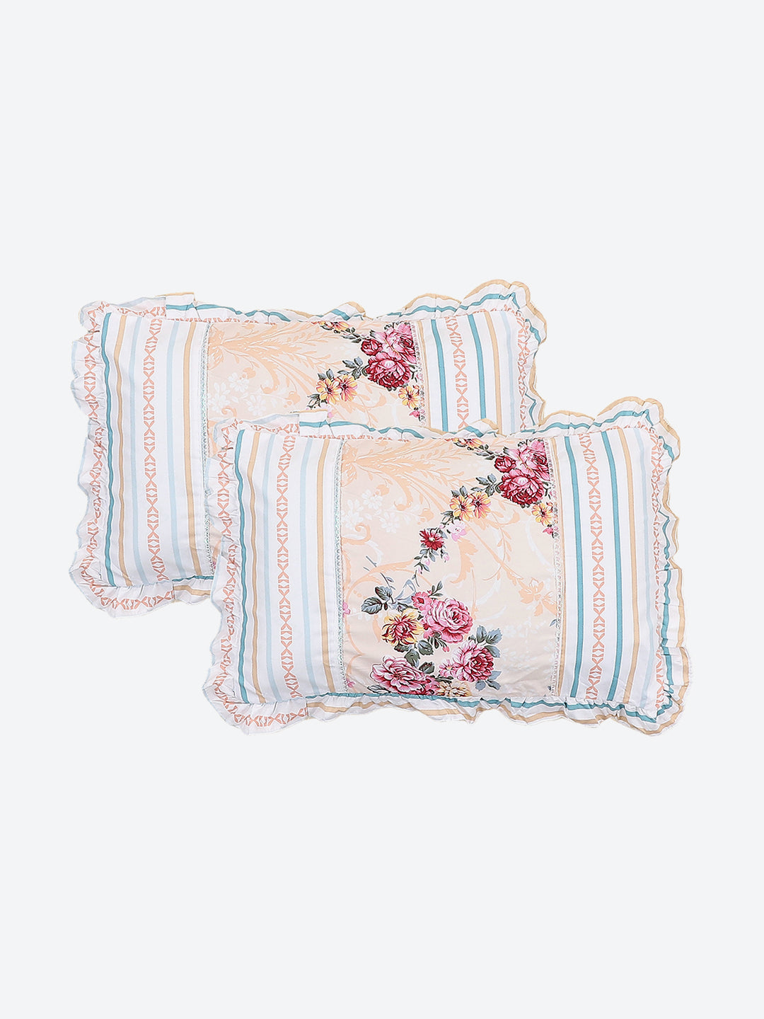 130 GSM Polyester Double Bed 1 Bedsheet with 2 Pillow Covers (Essence)