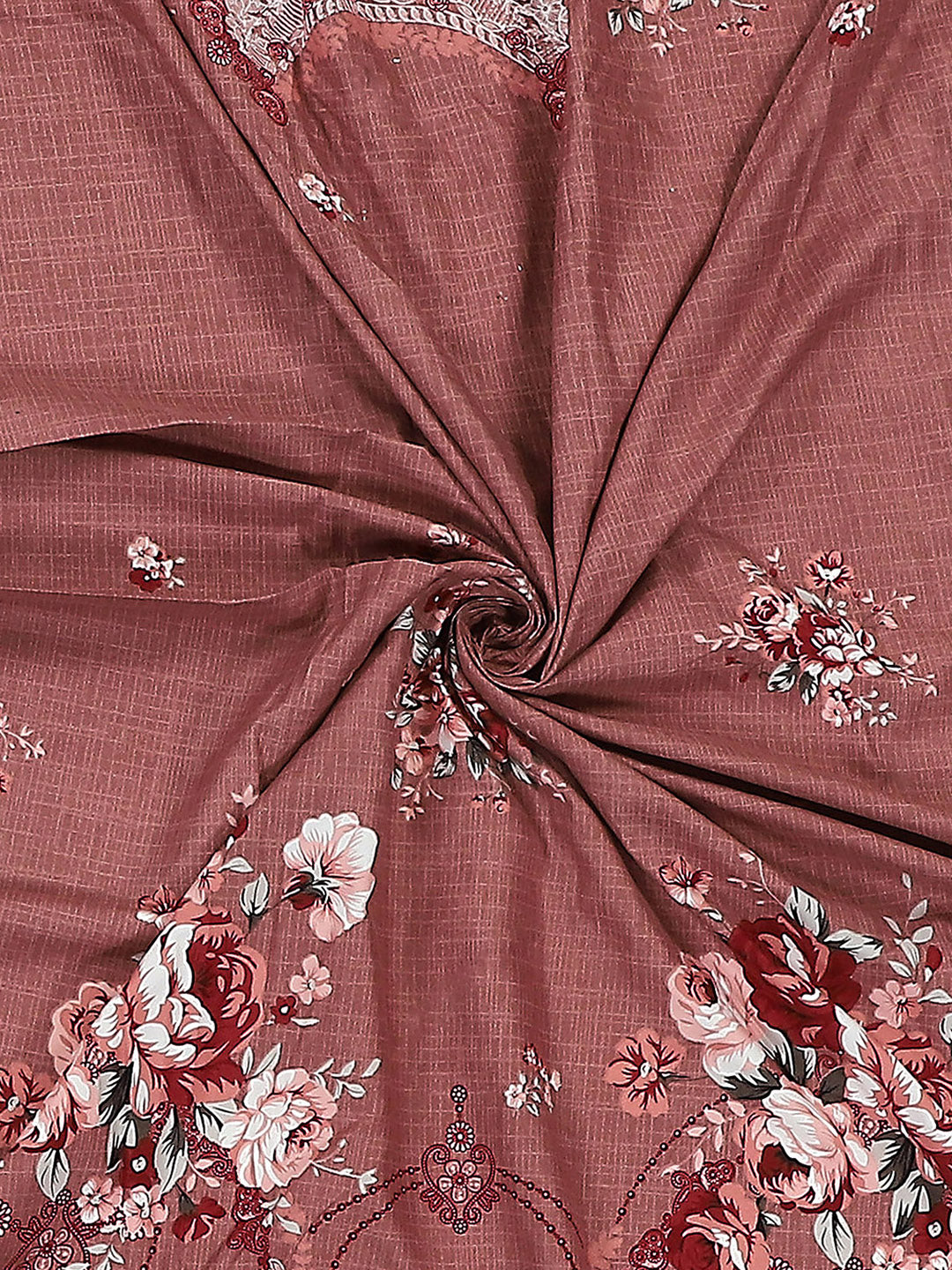 130 GSM Polyester Double Bed 1 Bedsheet with 2 Pillow Covers (Essence)