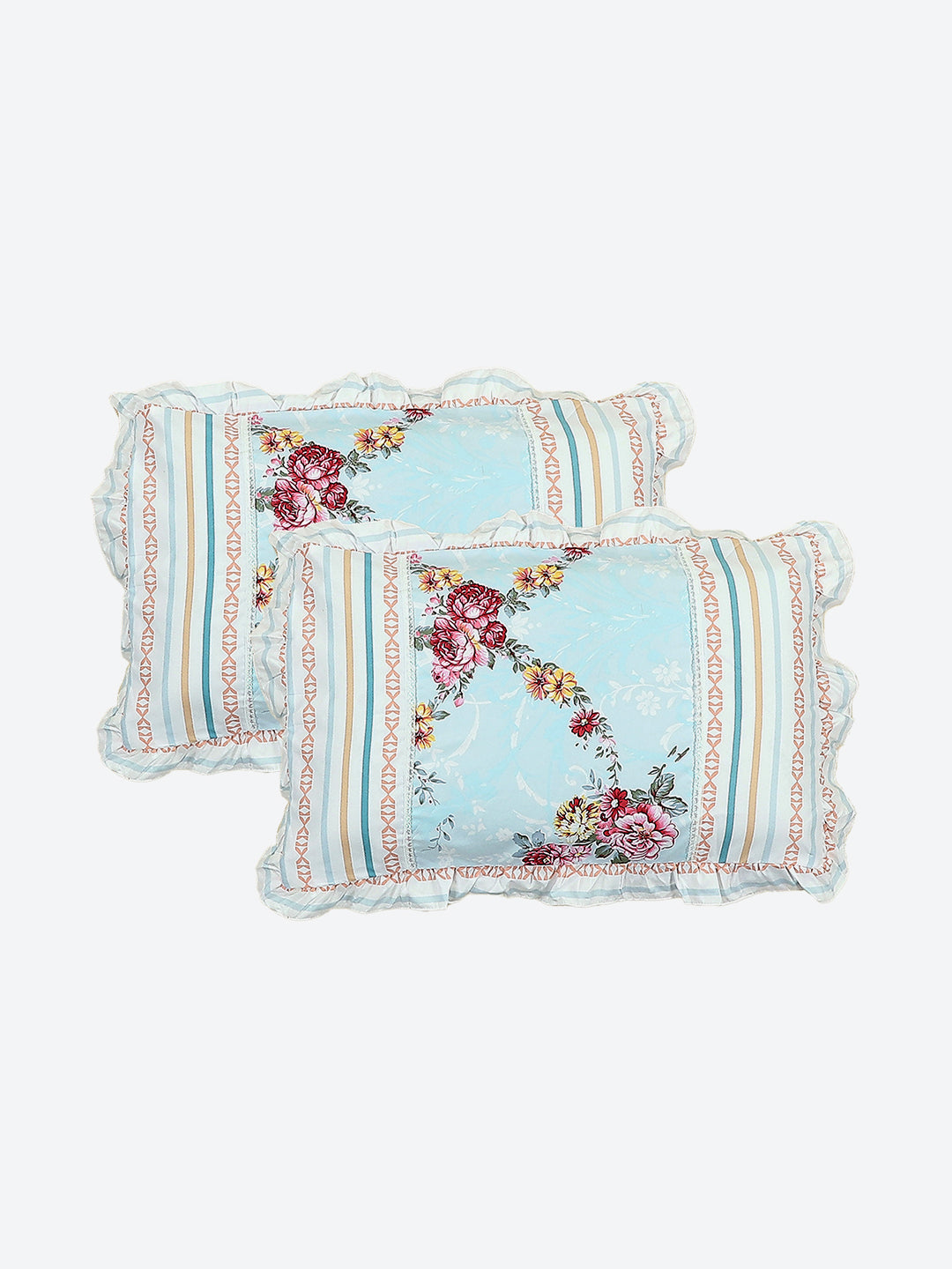 130 GSM Polyester Double Bed 1 Bedsheet with 2 Pillow Covers (Essence)