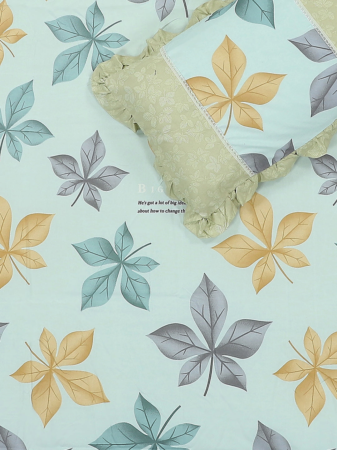 130 GSM Polyester Double Bed 1 Bedsheet with 2 Pillow Covers (Essence)