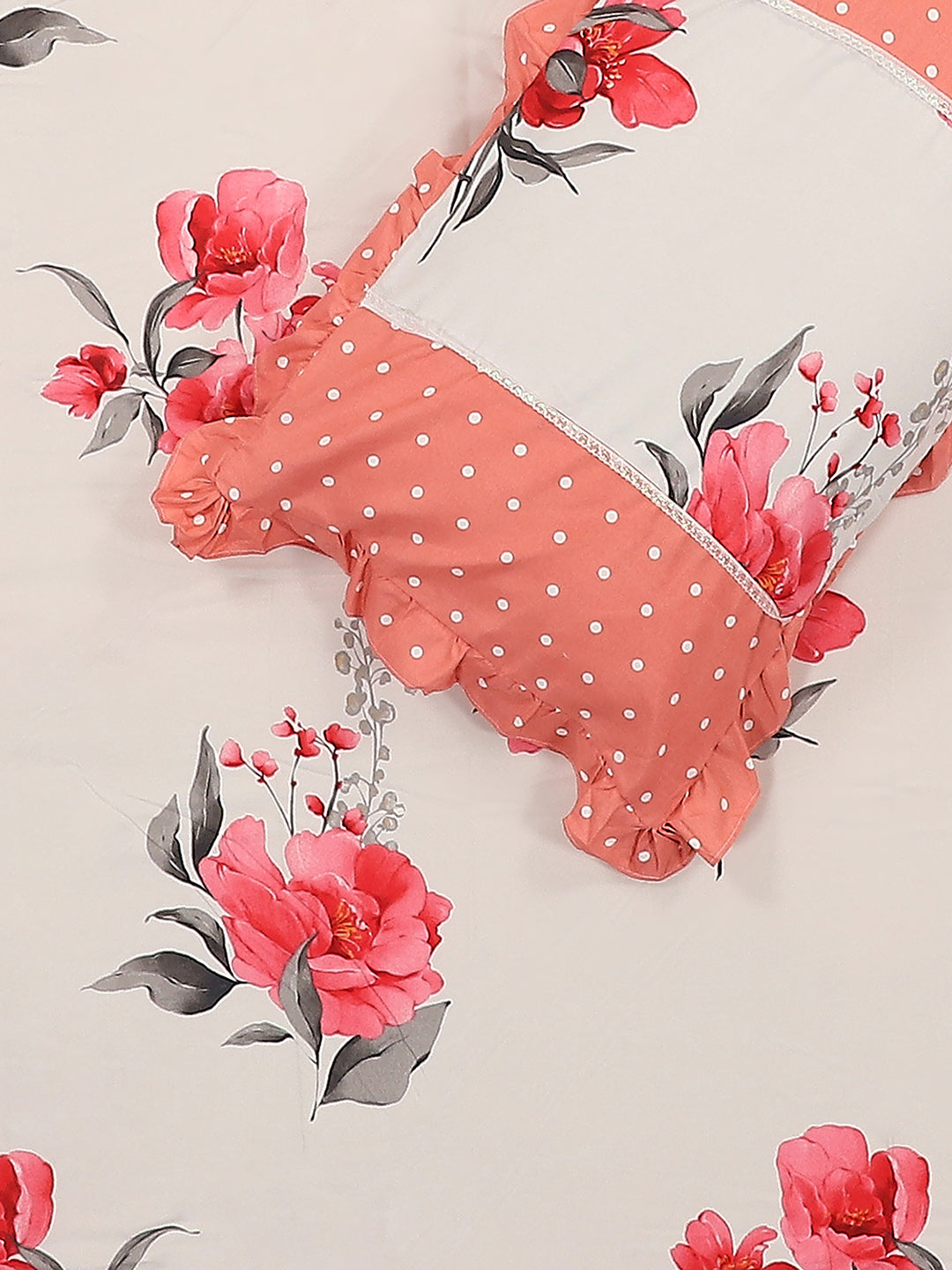 130 GSM Polyester Double Bed 1 Bedsheet with 2 Pillow Covers (Essence)