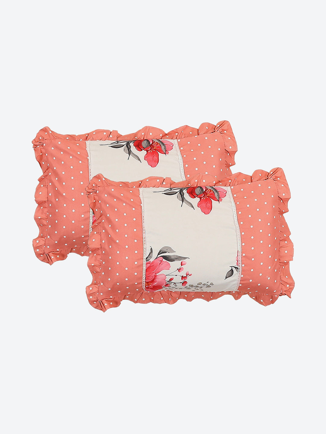 130 GSM Polyester Double Bed 1 Bedsheet with 2 Pillow Covers (Essence)