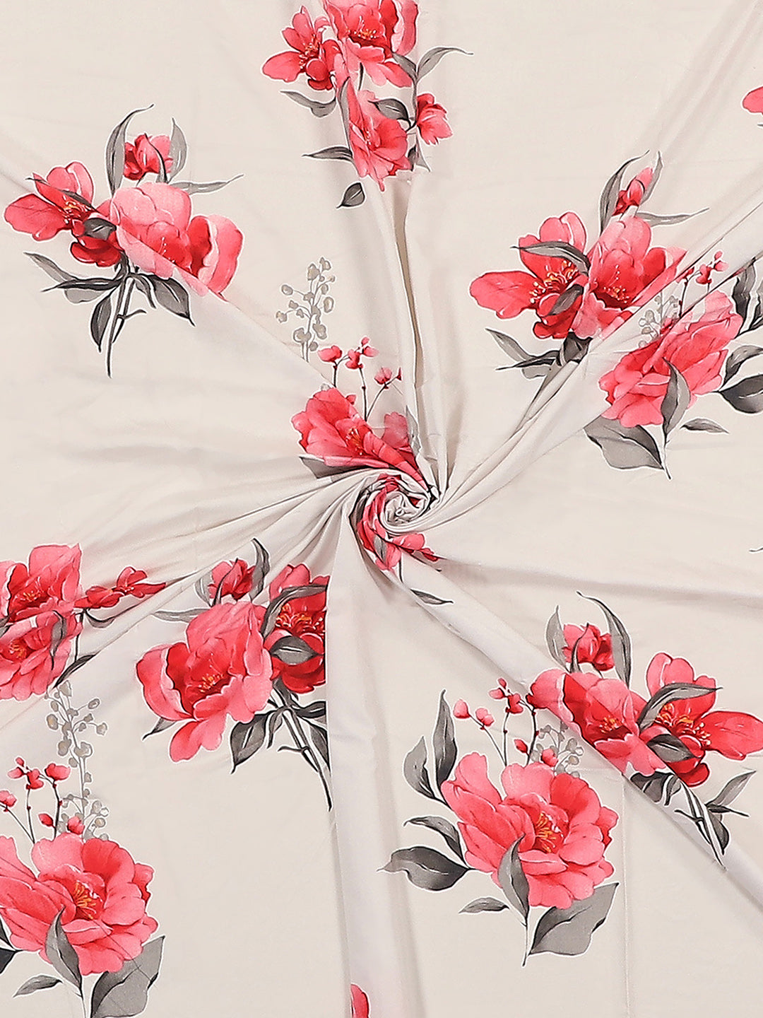 130 GSM Polyester Double Bed 1 Bedsheet with 2 Pillow Covers (Essence)