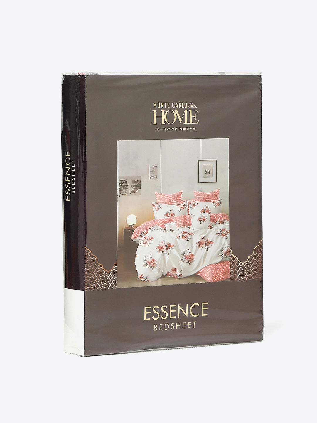 130 GSM Polyester Double Bed 1 Bedsheet with 2 Pillow Covers (Essence)