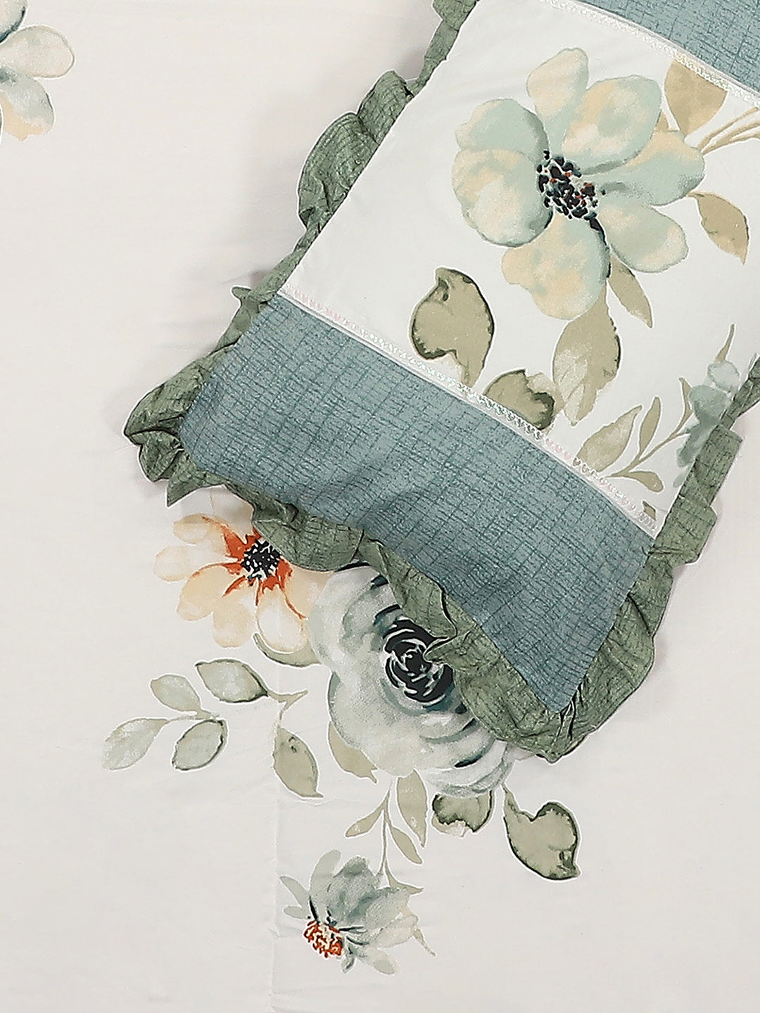 130 GSM Polyester Double Bed 1 Bedsheet with 2 Pillow Covers (Essence)