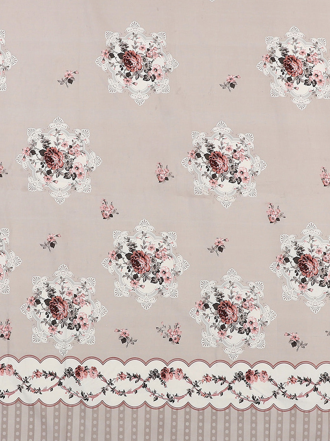 130 GSM Polyester Double Bed 1 Bedsheet with 2 Pillow Covers (Essence)