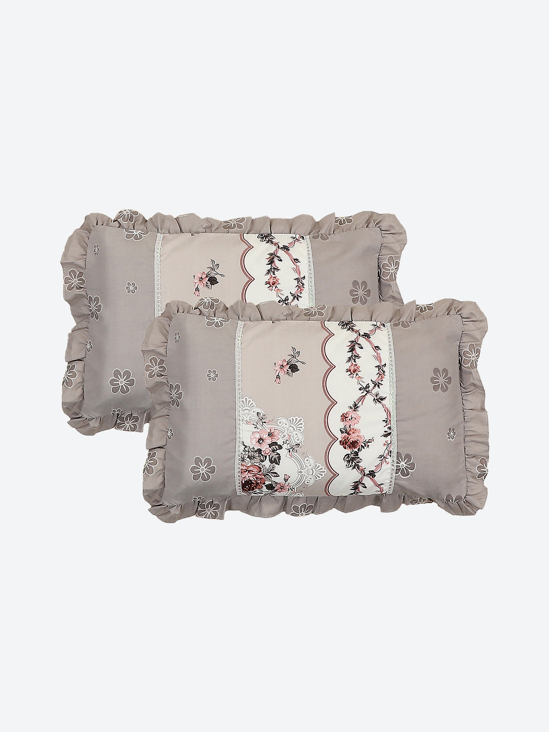 130 GSM Polyester Double Bed 1 Bedsheet with 2 Pillow Covers (Essence)