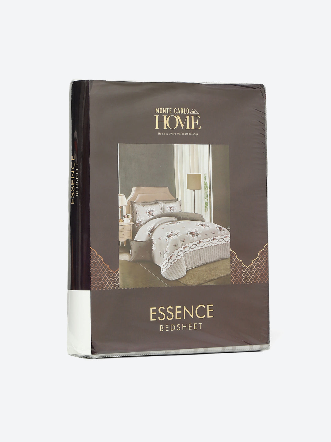 130 GSM Polyester Double Bed 1 Bedsheet with 2 Pillow Covers (Essence)