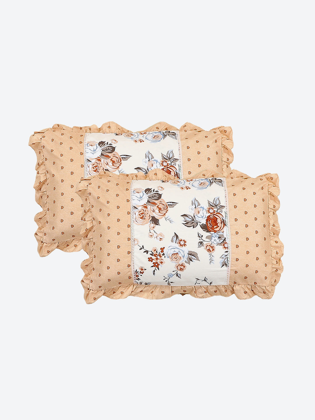 130 GSM Polyester Double Bed 1 Bedsheet with 2 Pillow Covers (Essence)