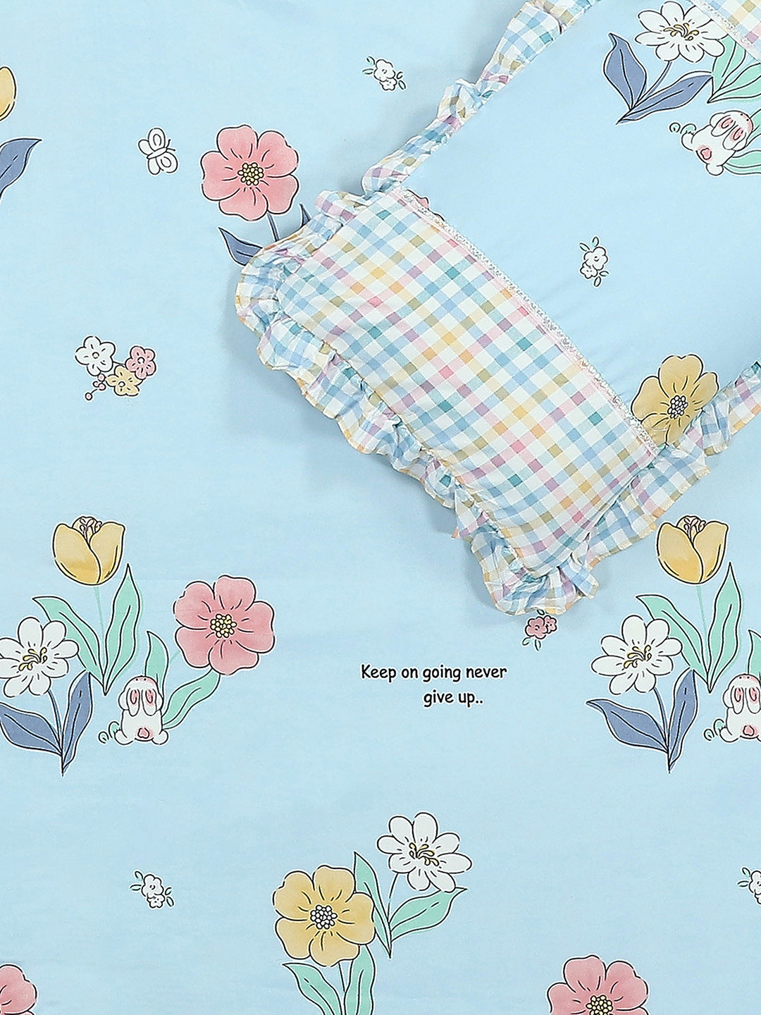 130 GSM Polyester Double Bed 1 Bedsheet with 2 Pillow Covers (Essence)