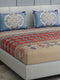 300 TC Cotton Double Bed 1 Bedsheet with 2 Pillow Covers (Morocan)