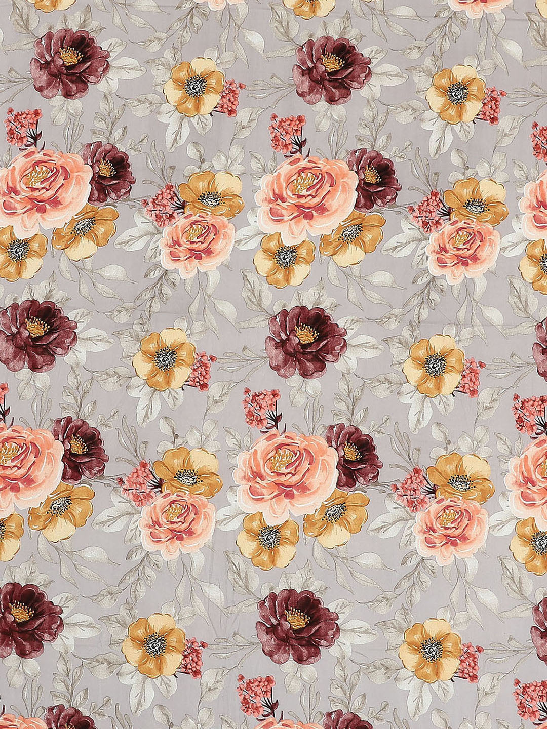 130 GSM Polyester Double Bed 1 Bedsheet with 2 Pillow Covers (Vibrant)