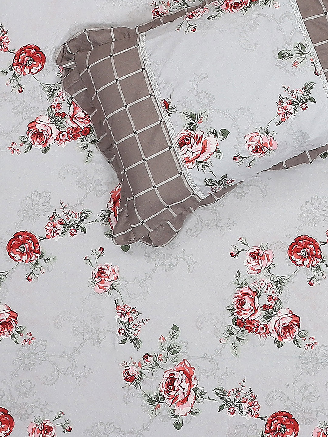 130 GSM Polyester Double Bed 1 Bedsheet with 2 Pillow Covers (Vibrant)