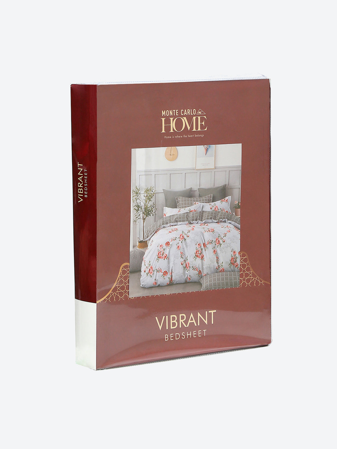 130 GSM Polyester Double Bed 1 Bedsheet with 2 Pillow Covers (Vibrant)