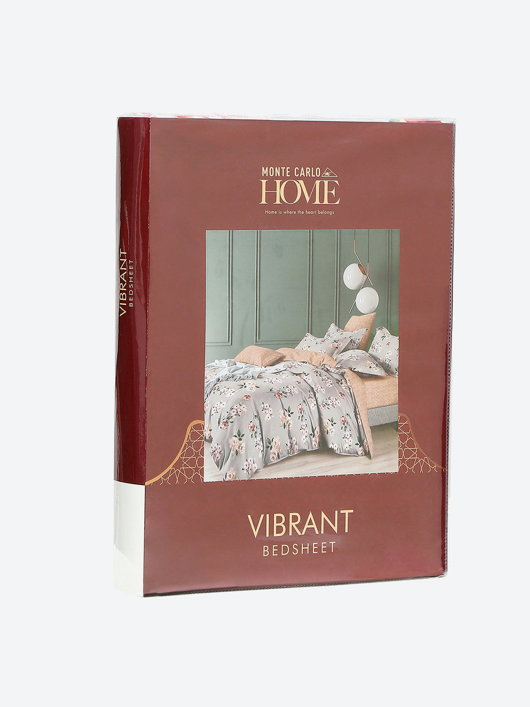 130 GSM Polyester Double Bed 1 Bedsheet with 2 Pillow Covers (Vibrant)