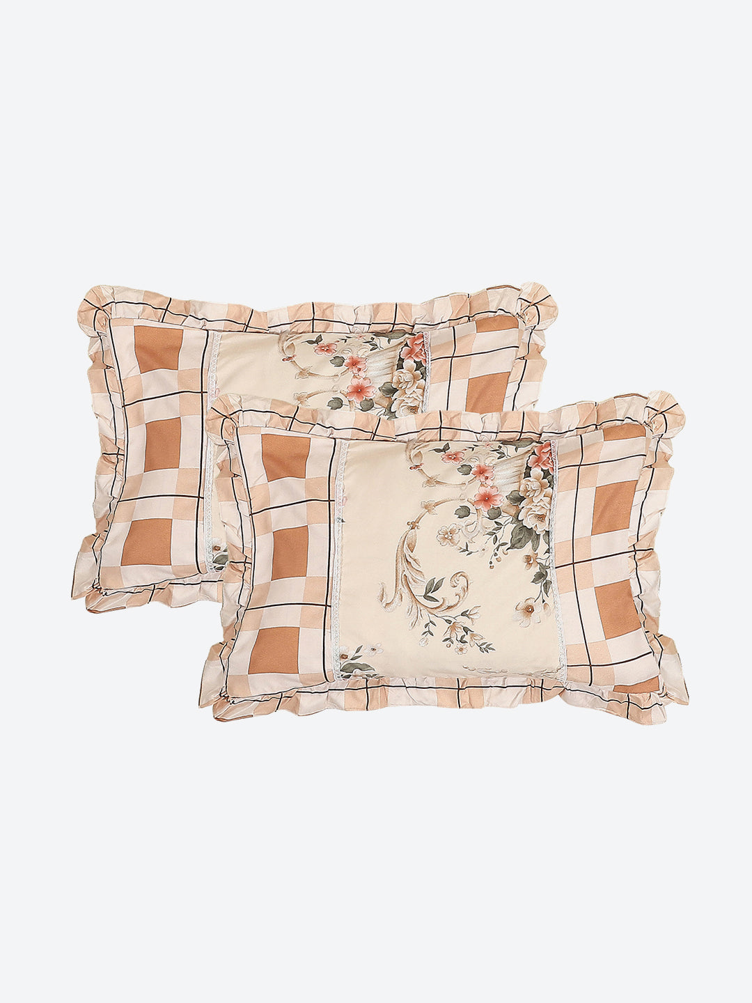 130 GSM Polyester Double Bed 1 Bedsheet with 2 Pillow Covers (Vibrant)