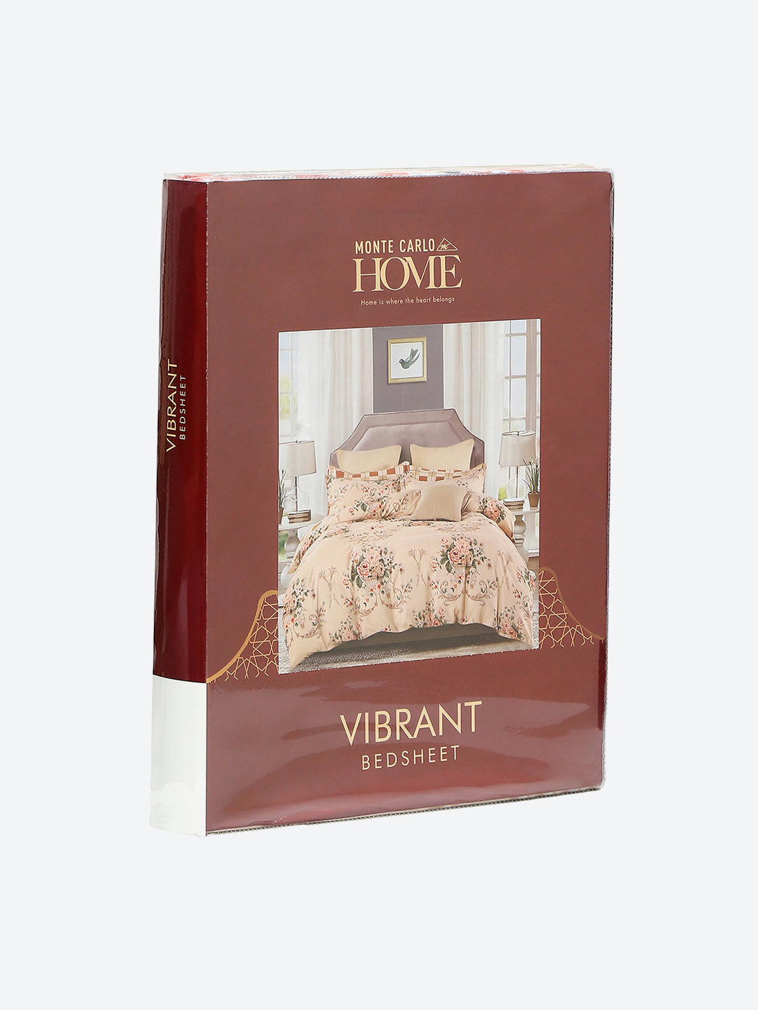 130 GSM Polyester Double Bed 1 Bedsheet with 2 Pillow Covers (Vibrant)