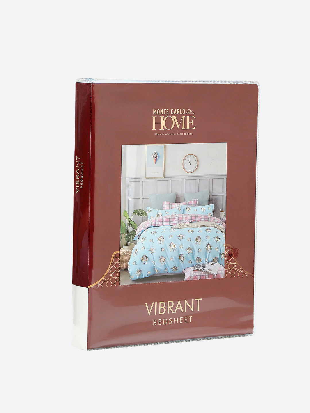 130 GSM Polyester Double Bed 1 Bedsheet with 2 Pillow Covers (Vibrant)