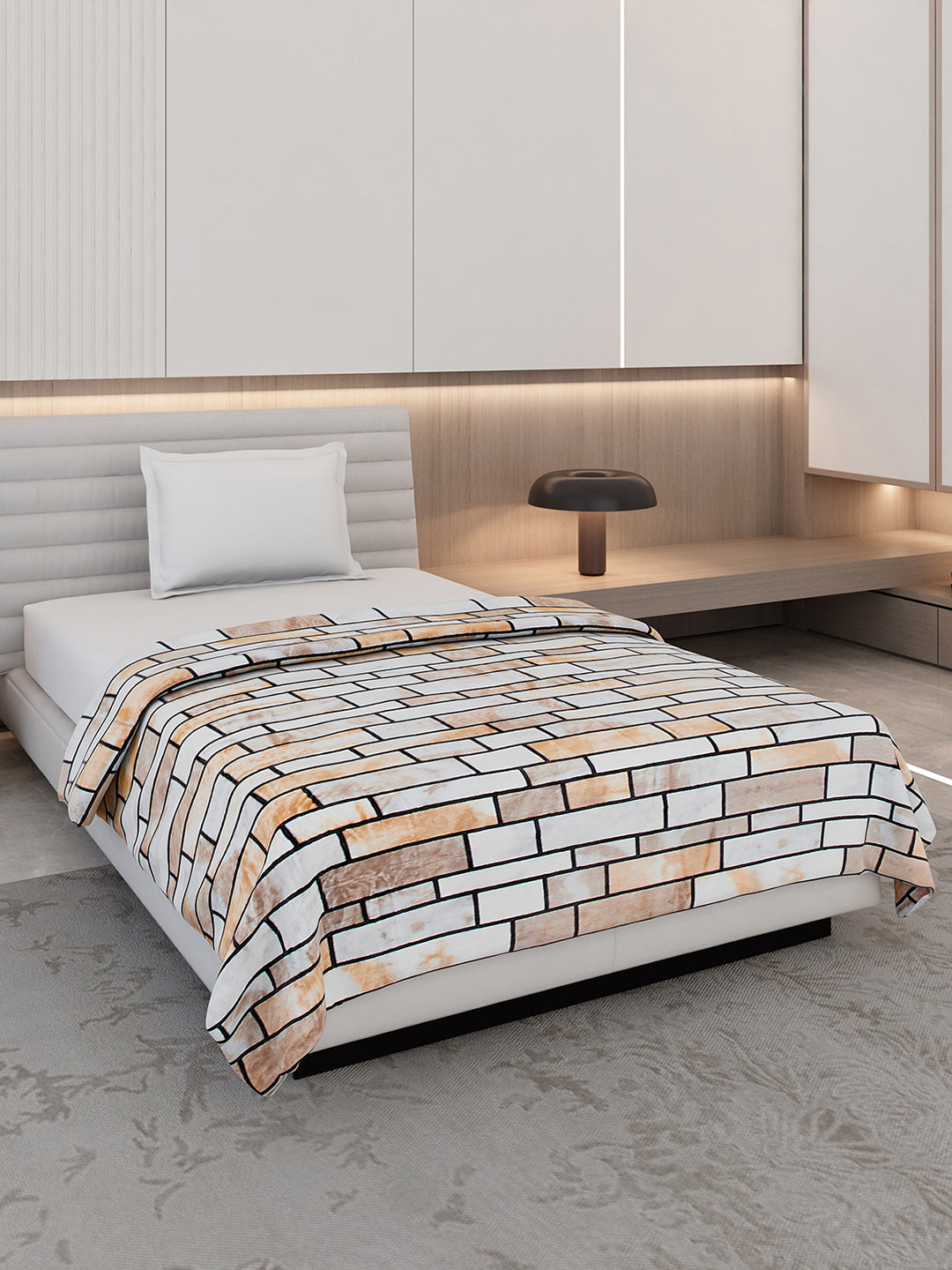 Printed Single Bed 300 GSM Blanket for AC Room - (Blubell)