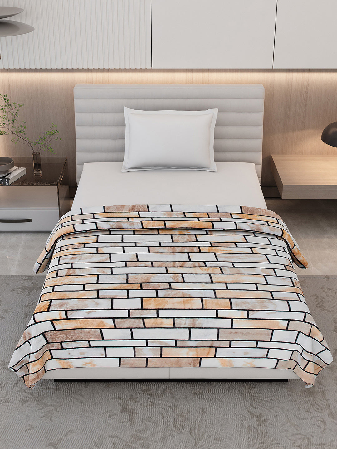 Printed Single Bed 300 GSM Blanket for AC Room - (Blubell)