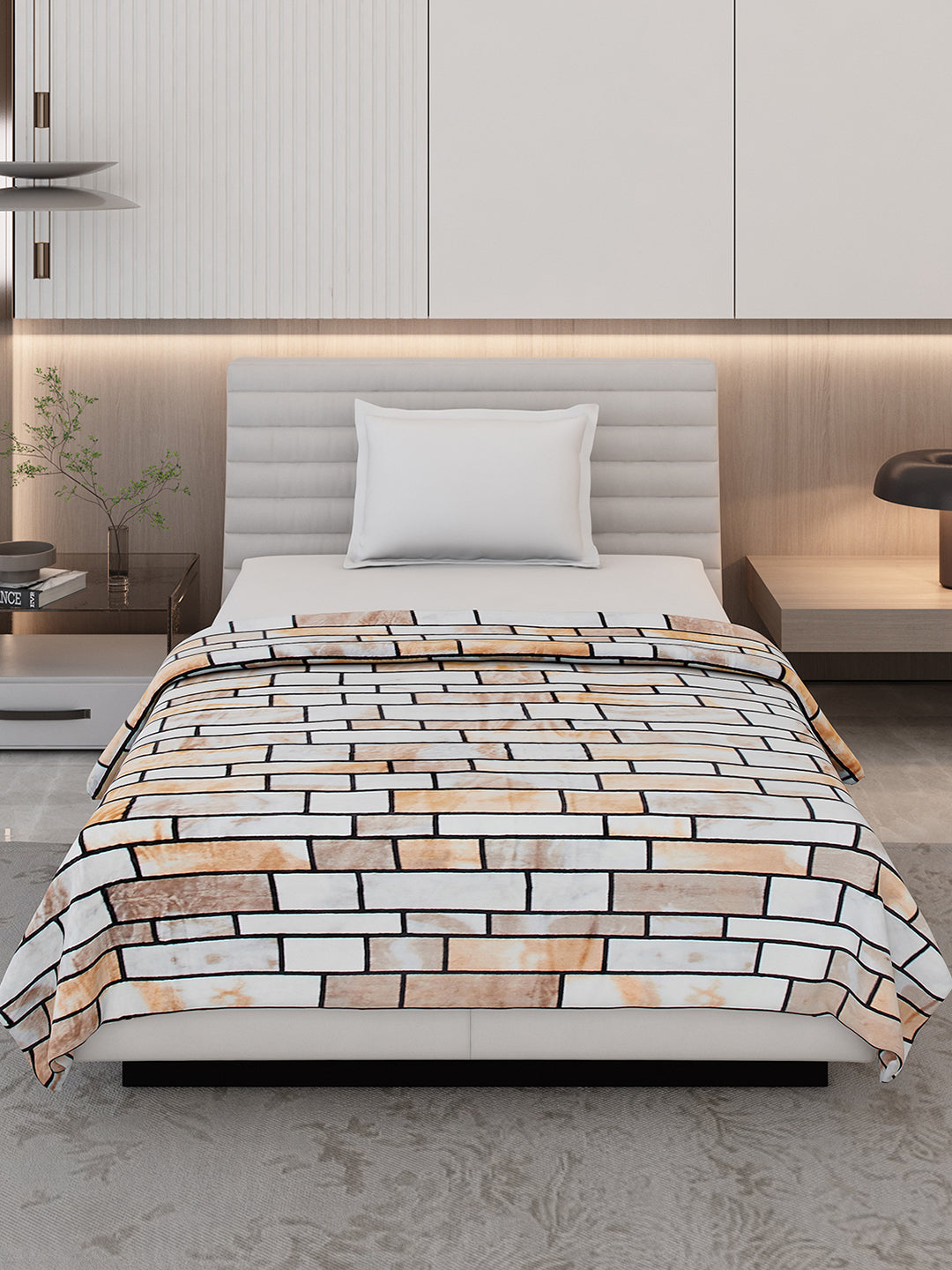 Printed Single Bed 300 GSM Blanket for AC Room - (Blubell)