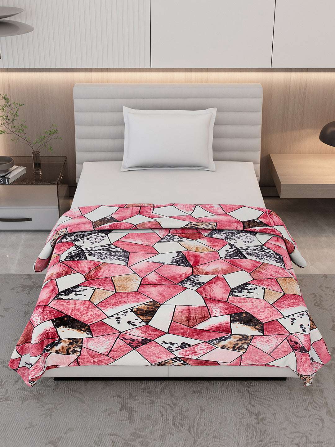 Printed Single Bed 300 GSM Blanket for AC Room - (Blubell)