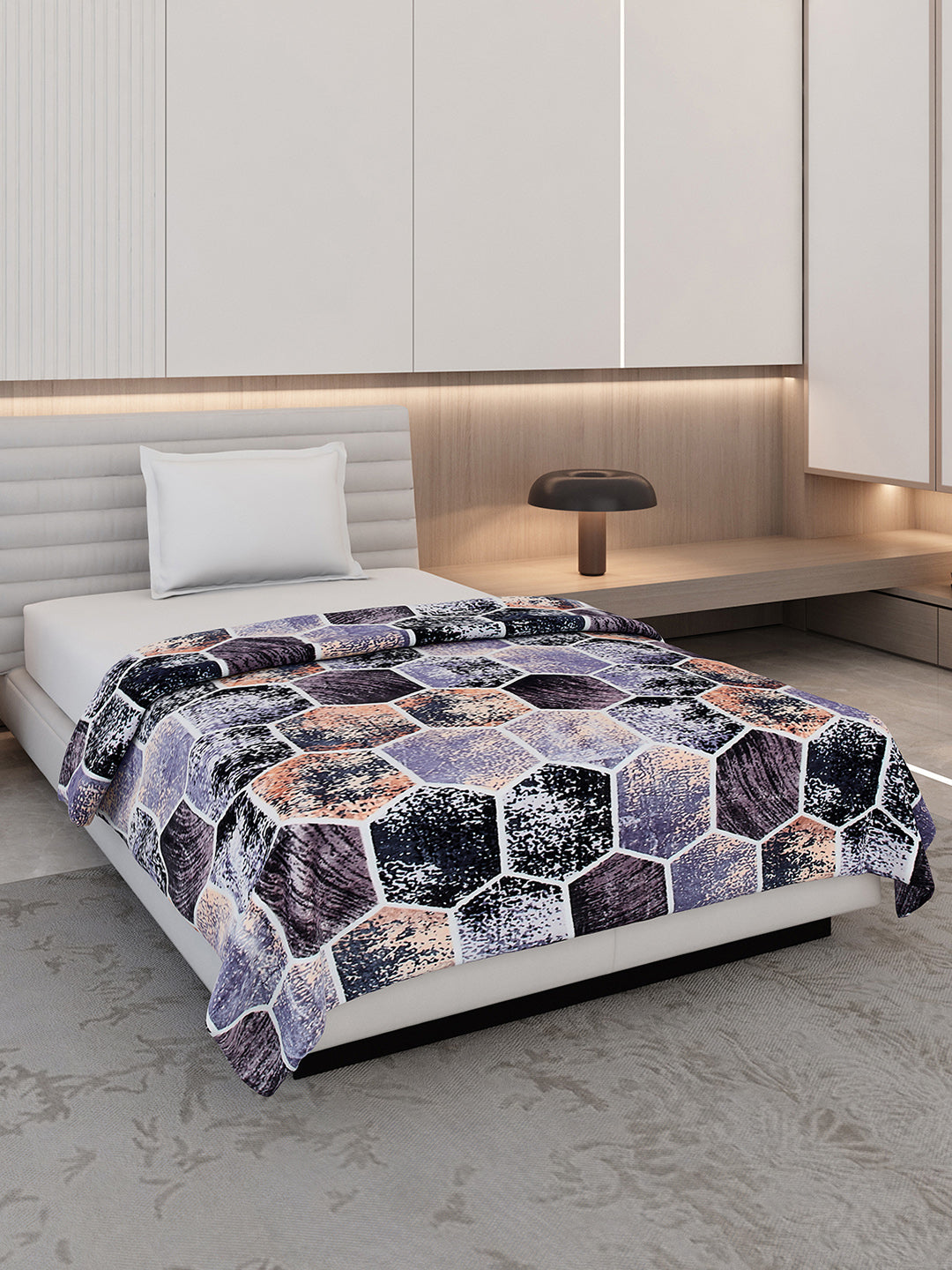 Printed Single Bed 300 GSM Blanket for AC Room - (Blubell)