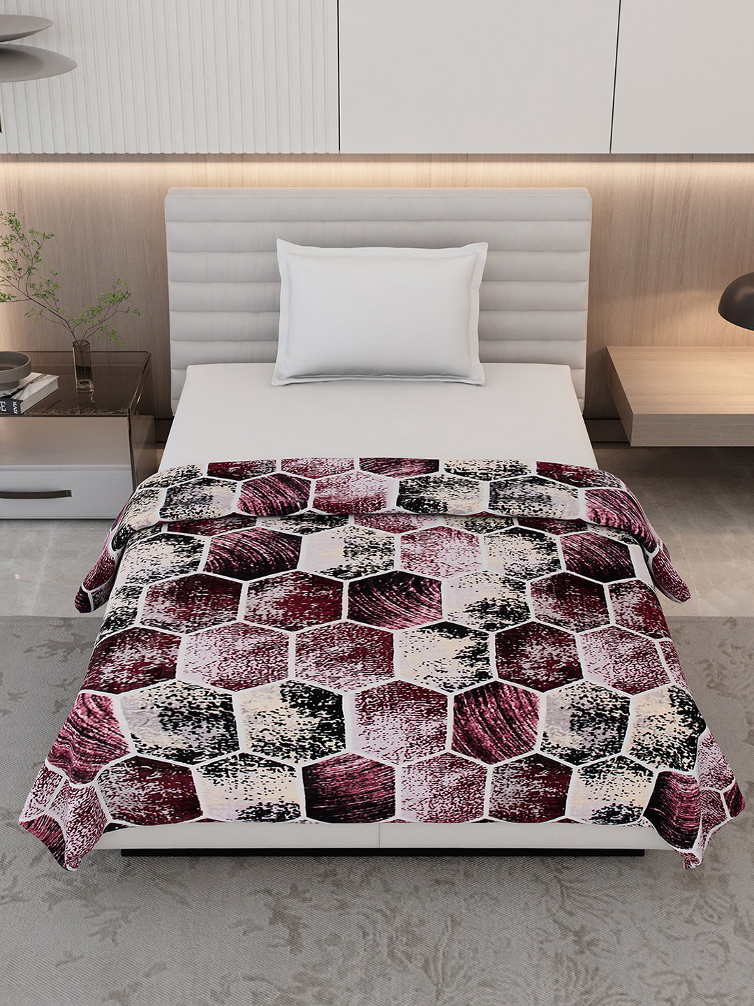 Printed Single Bed 300 GSM Blanket for AC Room - (Blubell)