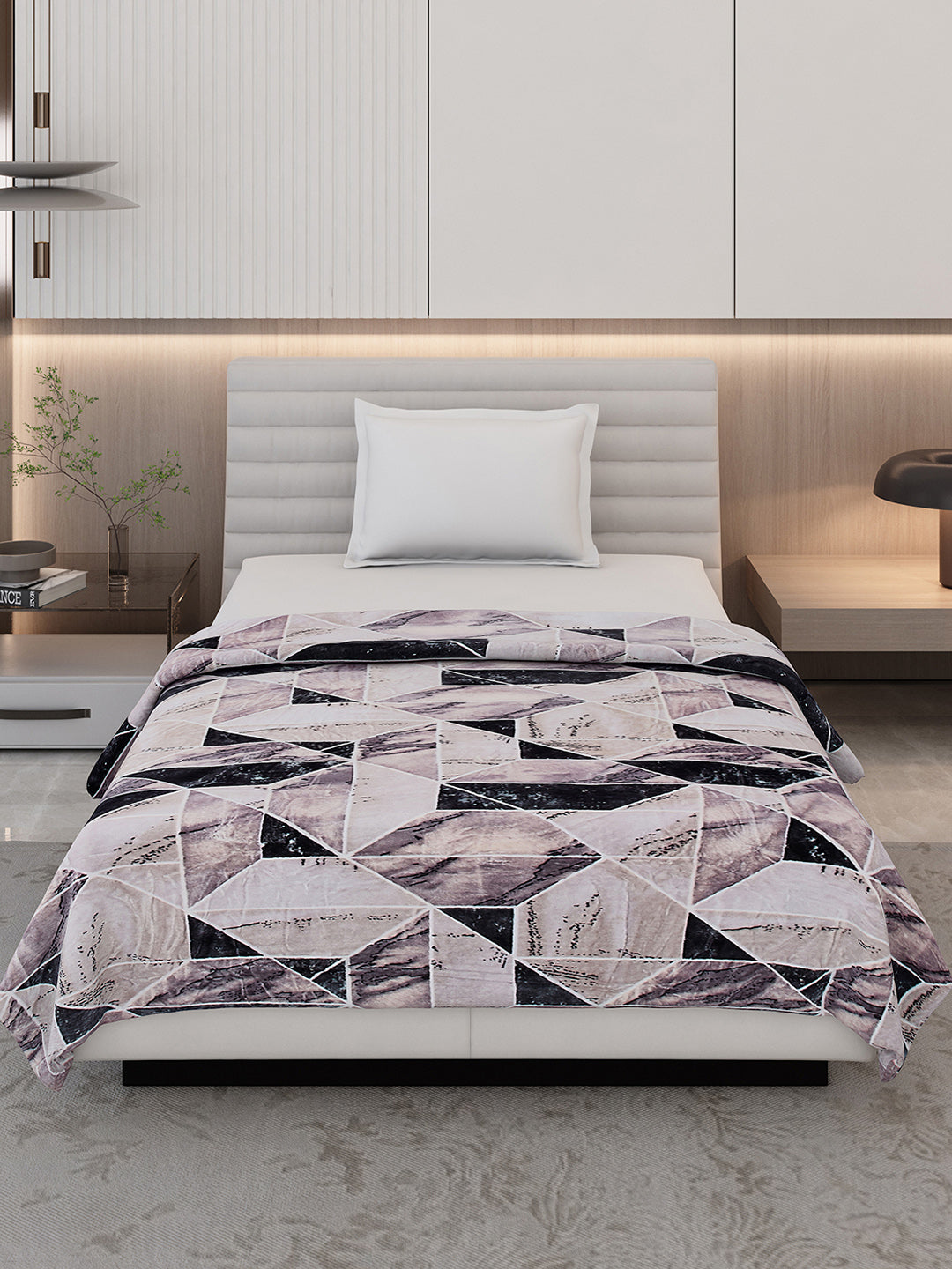 Printed Single Bed 300 GSM Blanket for AC Room - (Blubell)
