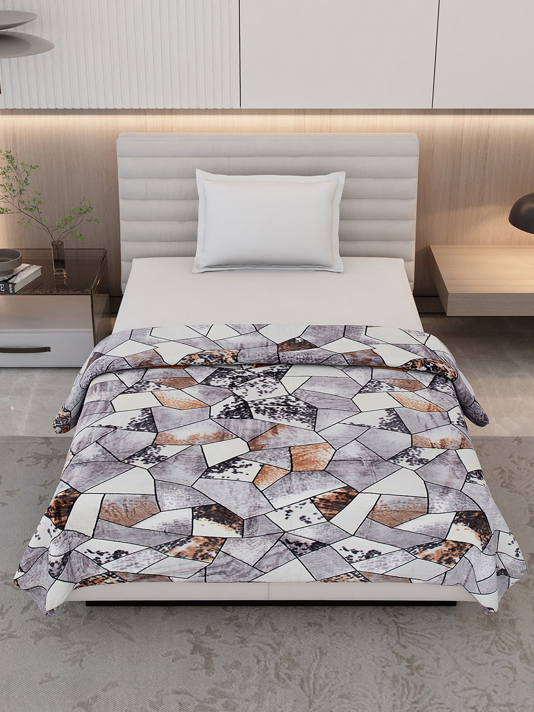 Printed Single Bed 300 GSM Blanket for AC Room - (Blubell)