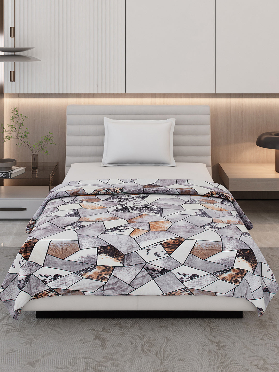 Printed Single Bed 300 GSM Blanket for AC Room - (Blubell)