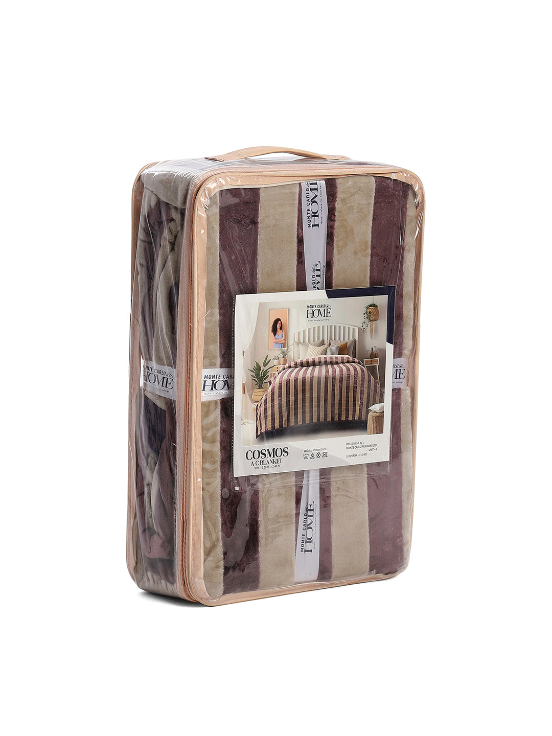 Striped Double Bed 300 GSM Blanket for AC Room - (Cosmos)