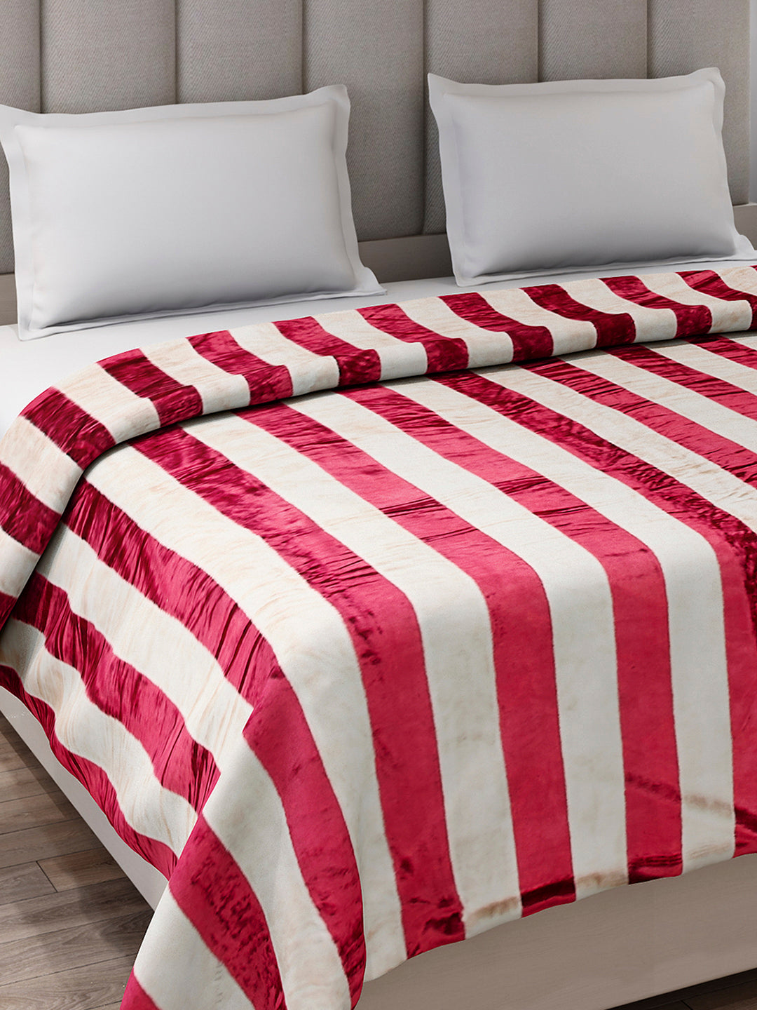 Striped Double Bed 300 GSM Blanket for AC Room - (Cosmos)