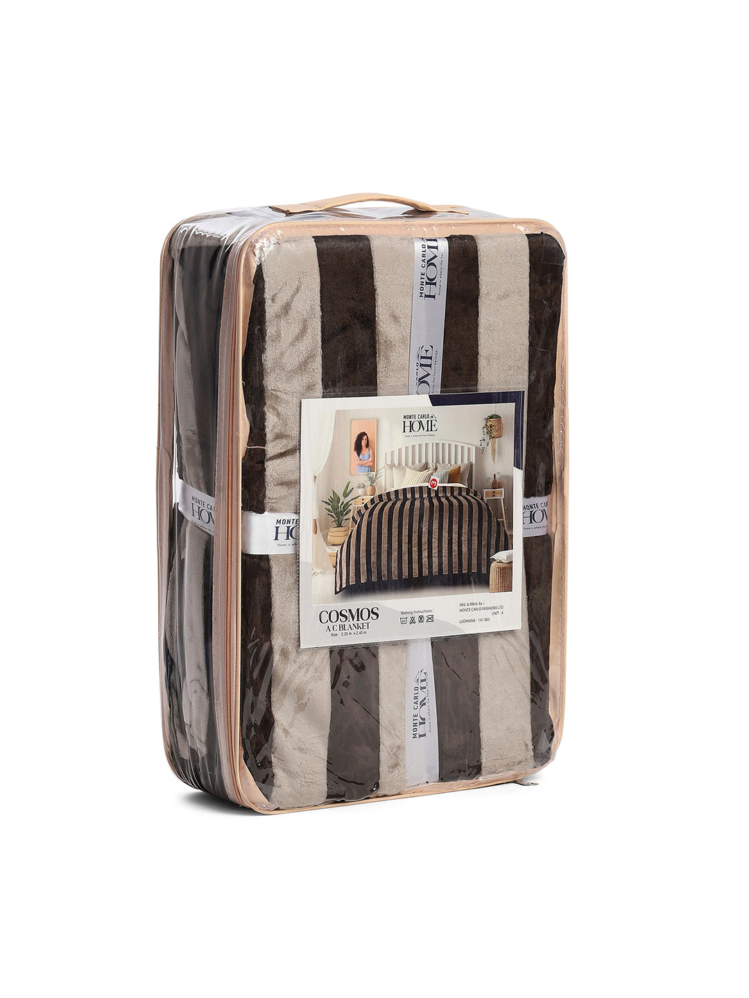 Striped Double Bed 300 GSM Blanket for AC Room - (Cosmos)