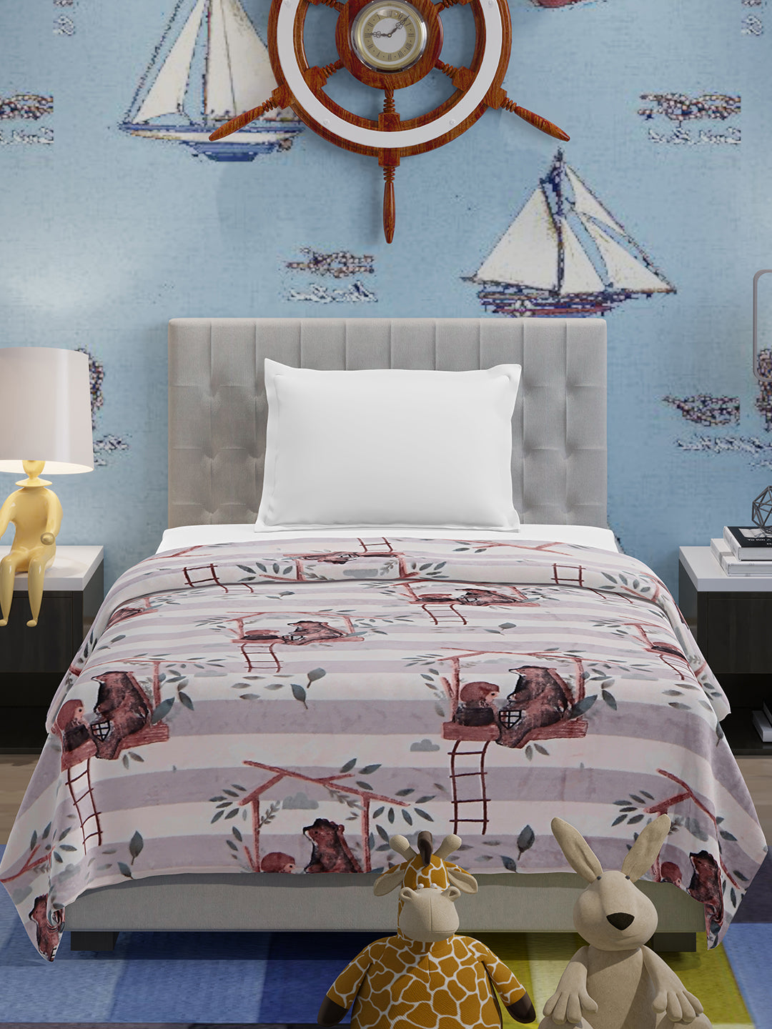 Printed Single Bed 300 GSM Blanket for AC Room (Ellis)