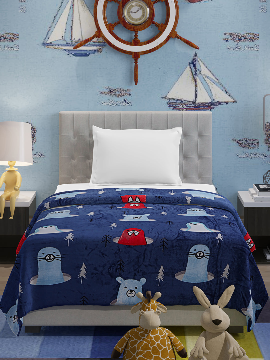 Printed Single Bed 300 GSM Blanket for AC Room (Ellis)