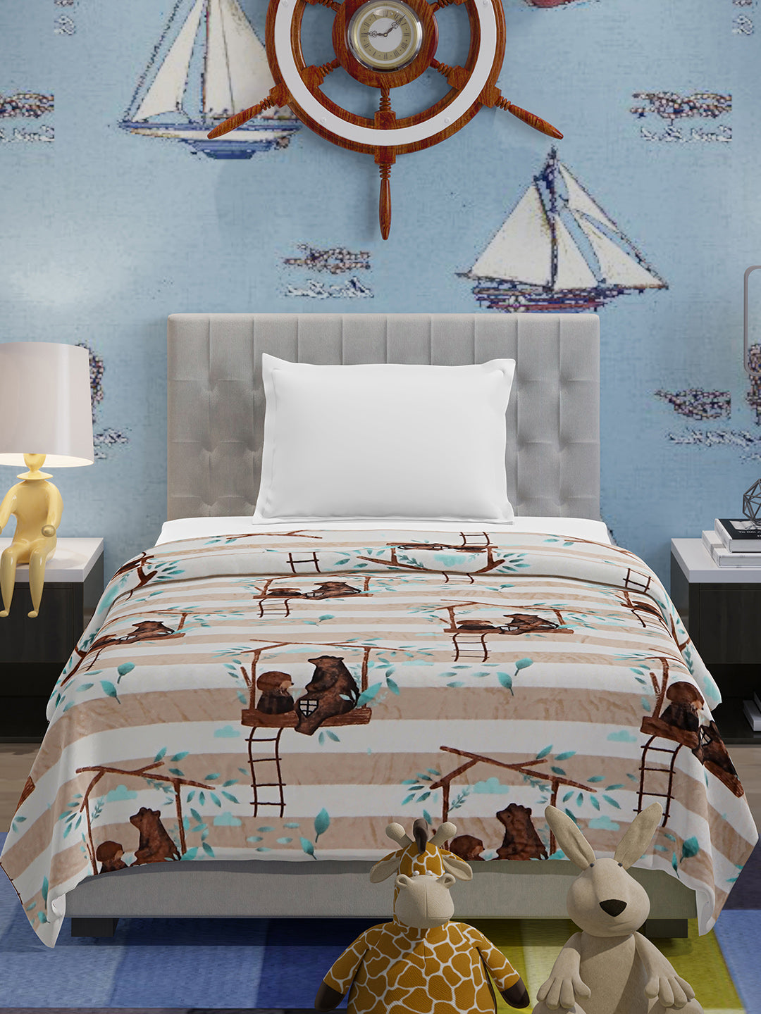 Printed Single Bed 300 GSM Blanket for AC Room (Ellis)