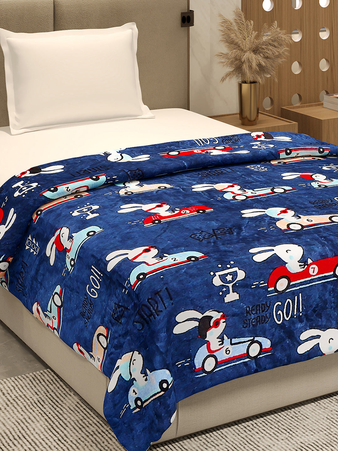 Printed Single Bed 290 GSM Blanket for AC Room - (Ellis)