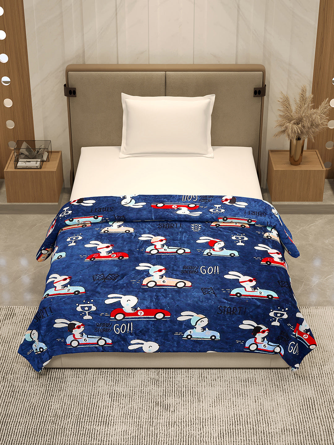 Printed Single Bed 290 GSM Blanket for AC Room - (Ellis)