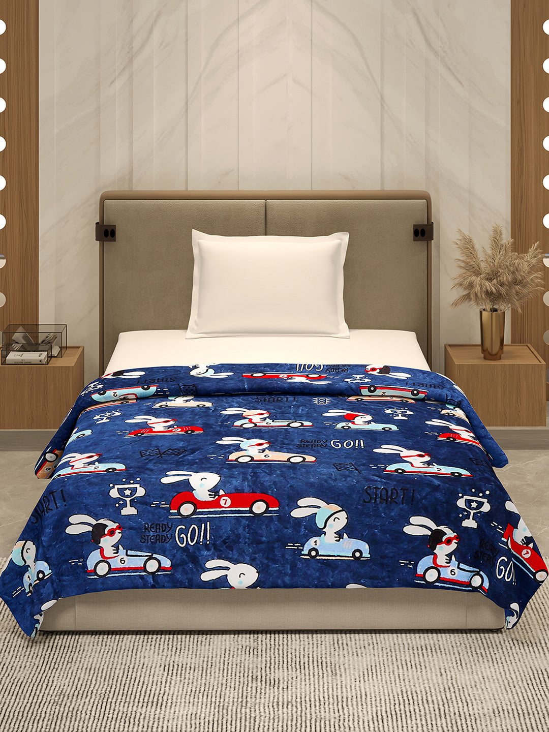Printed Single Bed 290 GSM Blanket for AC Room - (Ellis)