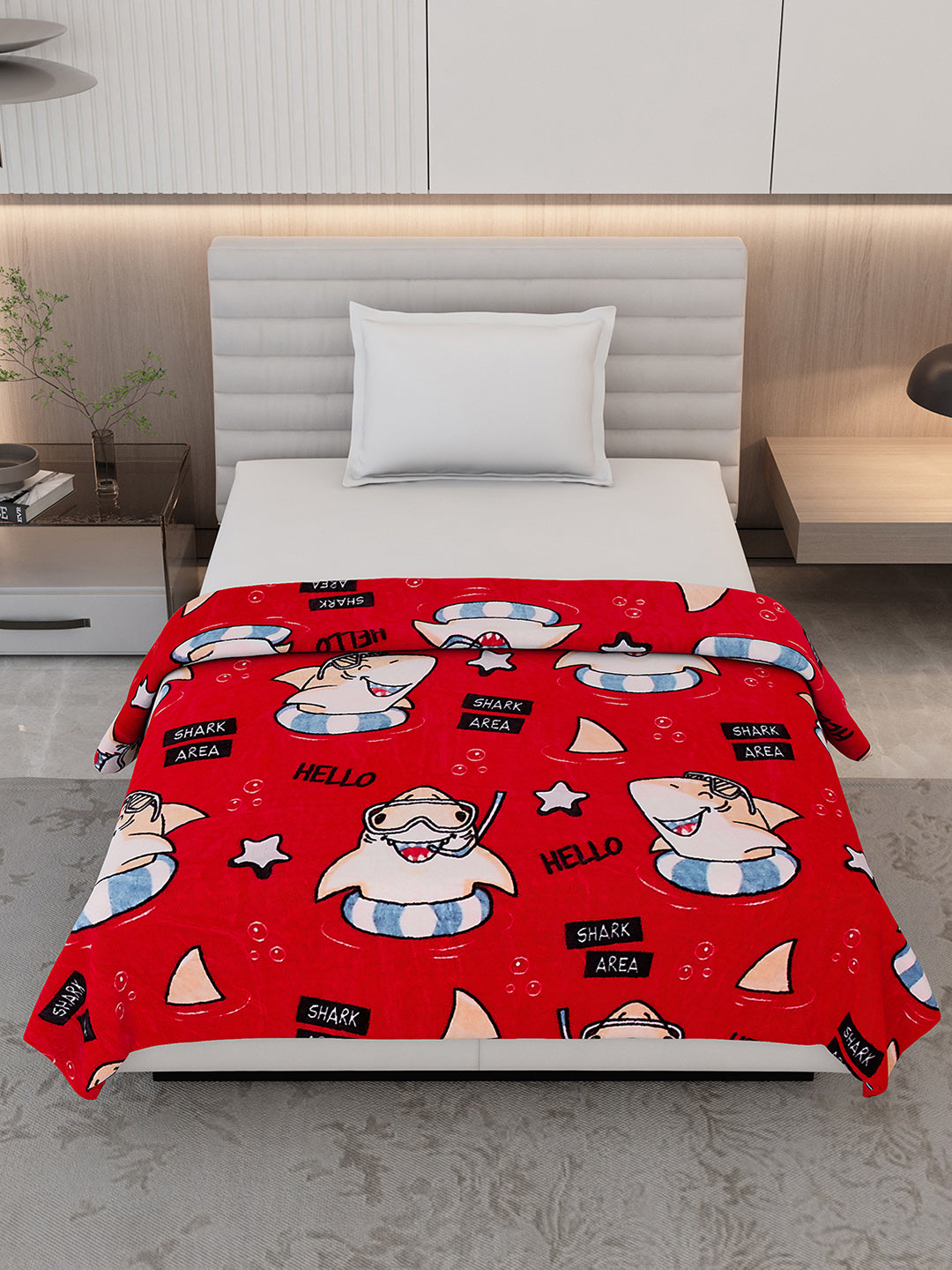 Printed Single Bed 300 GSM Blanket for AC Room - (Ellis)