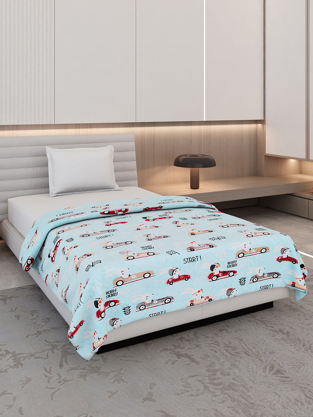 Printed Single Bed 300 GSM Blanket for AC Room - (Ellis)