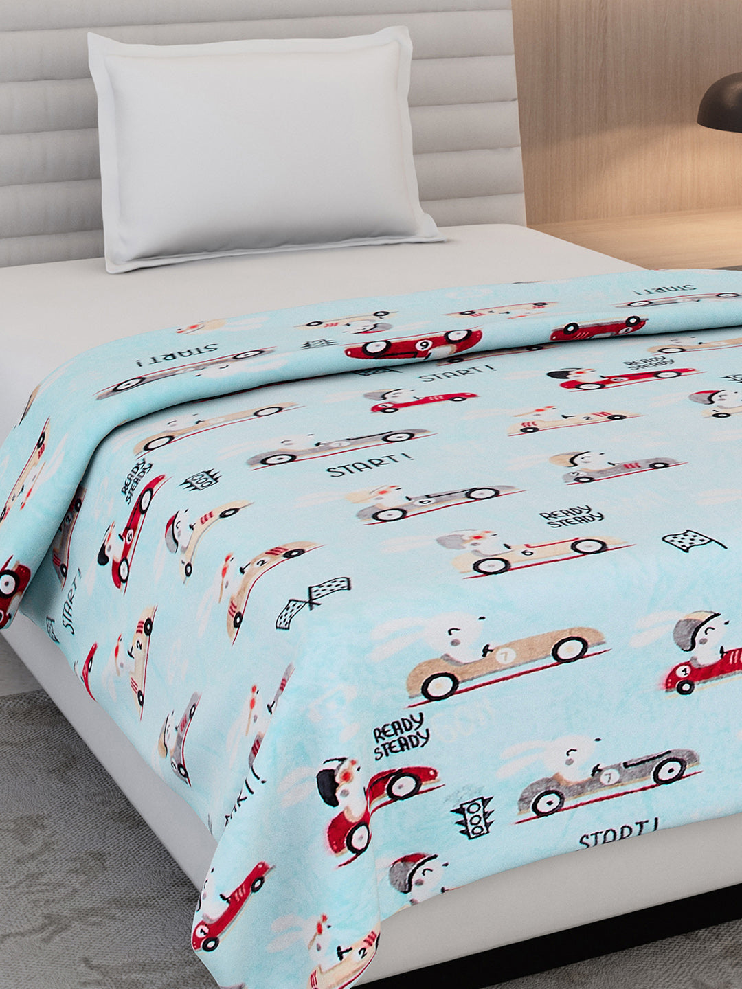 Printed Single Bed 300 GSM Blanket for AC Room - (Ellis)