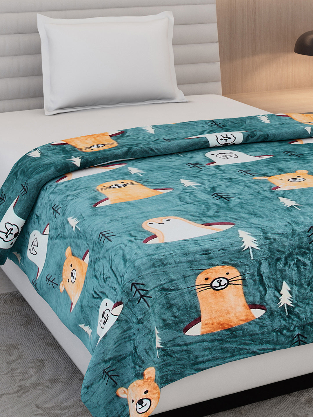 Printed Single Bed 300 GSM Blanket for AC Room - (Ellis)