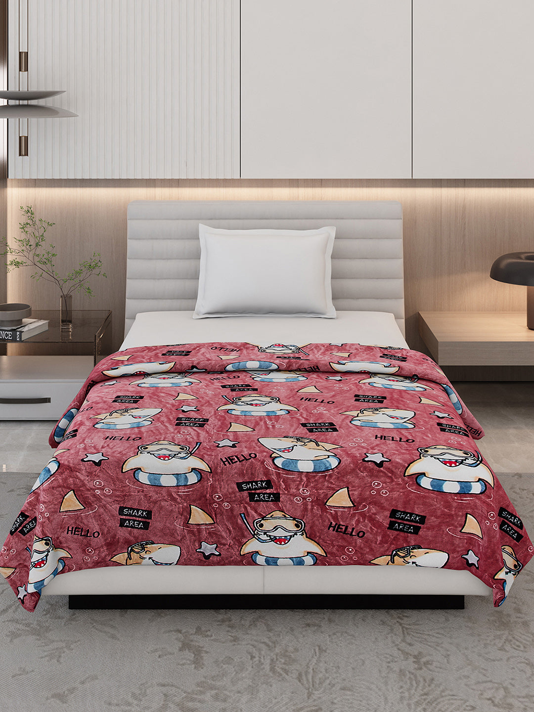 Printed Single Bed 300 GSM Blanket for AC Room - (Ellis)