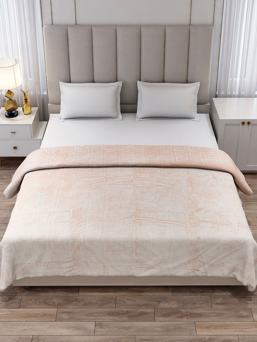 Printed Double Bed 210 GSM Blanket for AC Room - (Frosty)